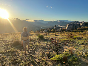 Person hiking in nature